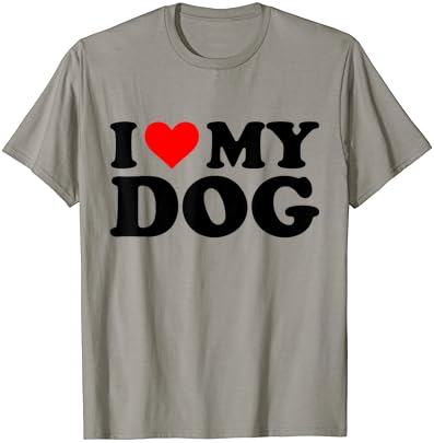 I Love My Dog Funny Red Heart Dog I Heart My Dog T-Shirt - Image 2